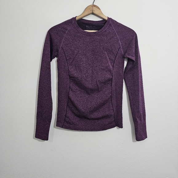 Zella Heathered Purple Long Sleeve Athletic Top - Picture 1 of 3